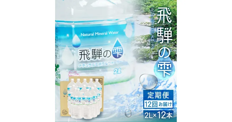 【ふるさと納税】【12回　定期便】天然水　飛騨の雫　2L×12本　(2ケース) 　ミネラルウォーター 12ヶ月 飲料水 白啓酒店 飛騨高山 JS101 お楽しみ