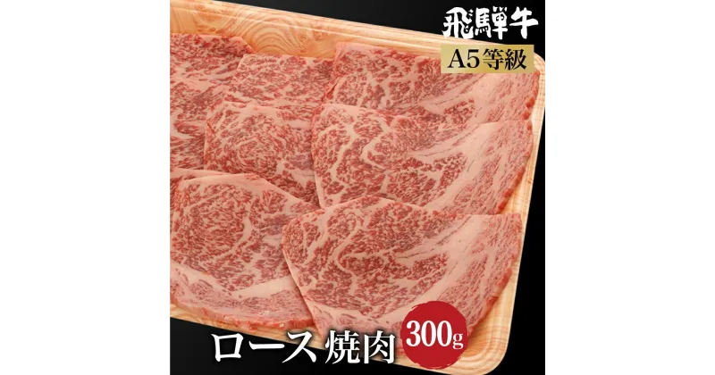 【ふるさと納税】飛騨牛ロース焼肉　300g　 A5等級 焼肉 和牛 ブランド牛 朝日屋 JX004