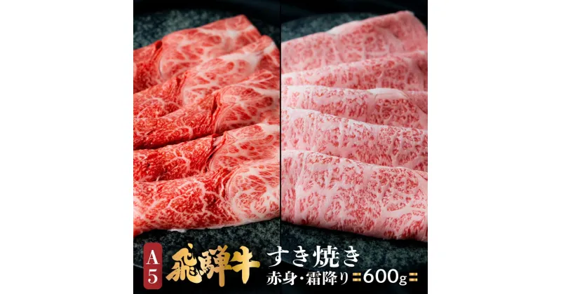 【ふるさと納税】A5 飛騨牛 すき焼き 食べ比べ 600g | 冷凍 ブランド牛 国産 国産牛 A5等級 霜降 のし対応不可 飛騨高山 肉の匠家 BV008