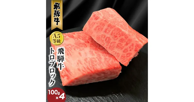 【ふるさと納税】飛騨牛 トロ ブロック 400g （約100g×4） 炙り握り寿司 用 肉 ひだ牛 ブランド牛 黒毛和牛 霜降り 冷凍 飛騨高山 ながせ食品 TR4473