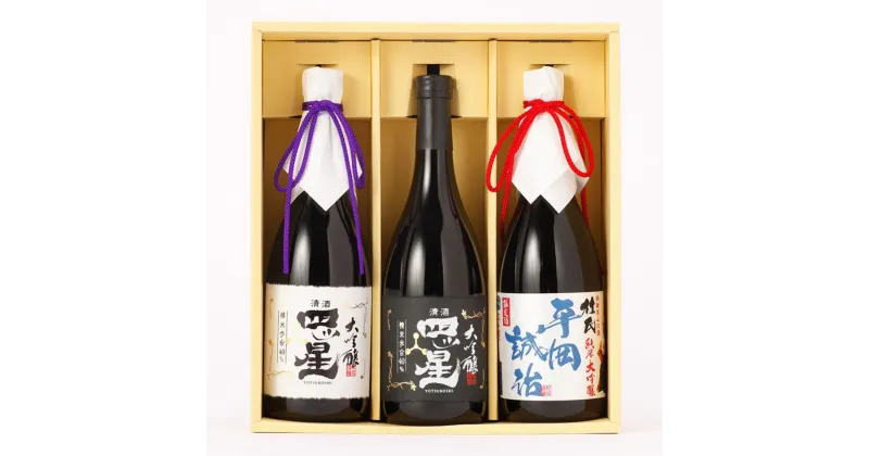 【ふるさと納税】【高島屋選定品】 舩坂酒造店「極」セット 日本酒 3本セット お酒 飲み比べ 日本酒セット 四ッ星 舩坂酒造 純米大吟醸 大吟醸 酒 (株)高島屋 TR4579