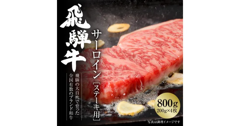 【ふるさと納税】飛騨牛 サーロインステーキ 800g（200g×4）冷凍真空パック | 肉 お肉 ステーキ 黒毛和牛 和牛 個包装 小分け 人気 おすすめ 牛肉 ギフト お取り寄せ 7日以内お届け【飛騨高山ミート MZ010】