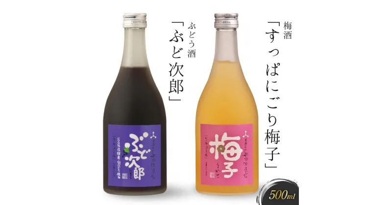 【ふるさと納税】飛騨の地酒で造ったにごり梅酒「すっぱにごり梅子」と山ぶどう酒「ぶど次郎」　有限会社舩坂酒造店　FB005