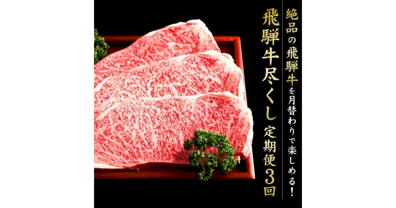 【ふるさと納税】満喫飛騨牛3ヶ月定期便（全3回）牛肉 しゃぶしゃぶ ステーキ 切り落とし 飛騨牛のこもり FC101