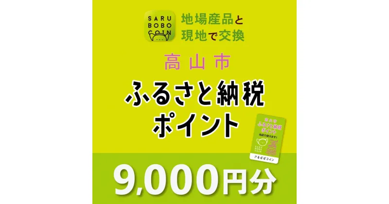 【ふるさと納税】高山市ふるさと納税ポイント 9,000pt【飛騨信用組合 SB004】