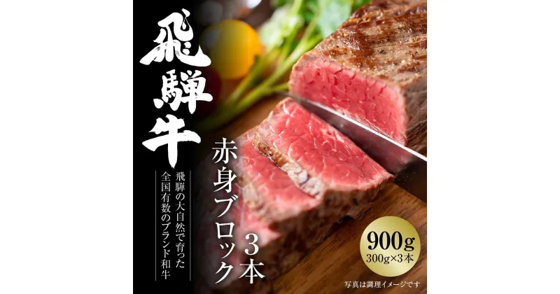 【ふるさと納税】飛騨牛 赤身ブロック[塊] 900g（300g×3） 冷凍真空パック | 肉 お肉 ローストビーフ 煮込み 焼肉 焼き肉 やきにく BBQ 黒毛和牛 和牛 人気 おすすめ 牛肉 ギフト お取り寄せ 7日以内お届け【飛騨高山ミート MZ022】