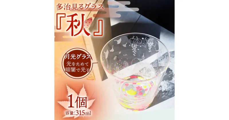 【ふるさと納税】【蓄えた光を暗闇で放つ】幻想的なグラス 多治見るグラス 『秋』 食器 コップ カップ 多治見市/片岡ケース製作所 [TAH004]