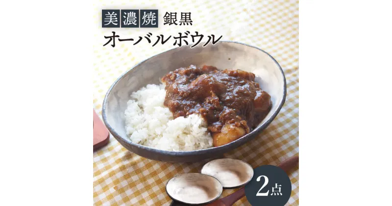 【ふるさと納税】【美濃焼】銀黒オーバルボウル2点 セット【リスの木食器工房】≪多治見市≫ 食器 皿 楕円 [TCT006]