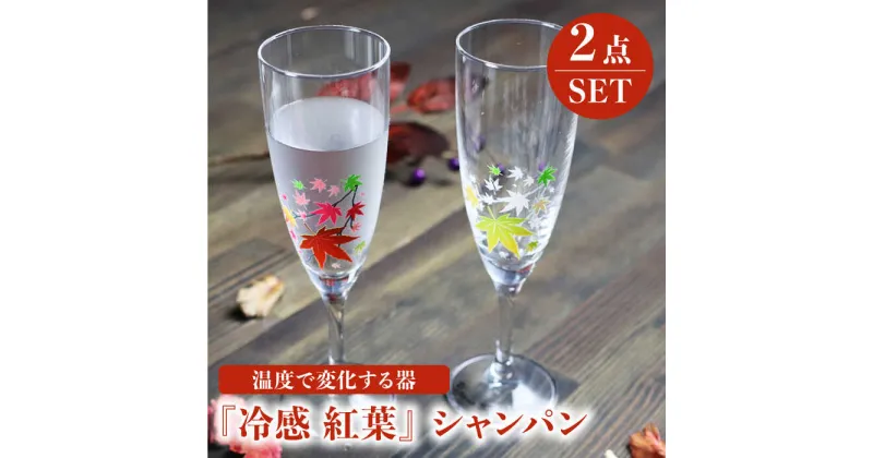 【ふるさと納税】温度で変化する 器 シャンパン ぺアセット 『冷感 紅葉』【丸モ高木陶器】≪多治見市≫ 食器 [TBA131]