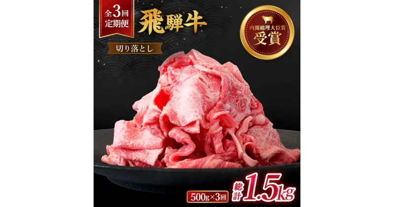 【ふるさと納税】【 3回 定期便 】【 飛騨牛 】切り落とし 総計 1.5kg ( 1回あたり ) 500g ( 250g × 2 ) 牛肉 国産 ブランド牛 和牛 多治見市/肉のひぐち [TDC010]