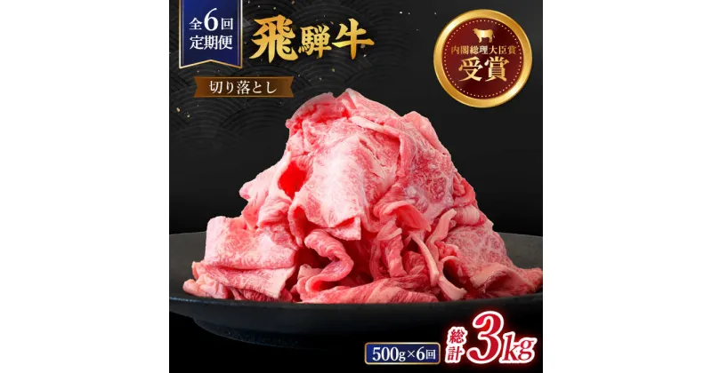 【ふるさと納税】【 6回 定期便 】【 飛騨牛 】切り落とし 総計 3kg ( 1回あたり ) 500g ( 250g × 2 ) 牛肉 国産 ブランド牛 和牛 多治見市/肉のひぐち [TDC011]