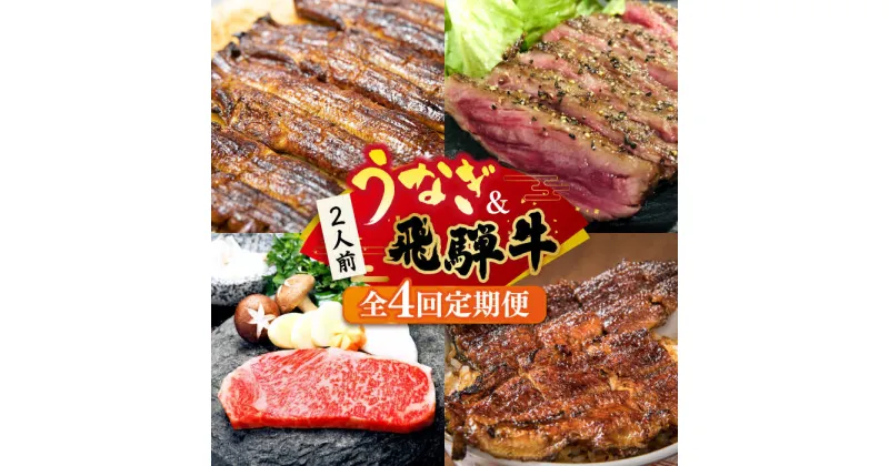 【ふるさと納税】【全4回定期便】うなぎと飛騨牛 スタミナがつん！ 贅沢 うな牛 定期便 2人前 ステーキ 鰻 高級 / 多治見市ふるさと納税 [TDA005]