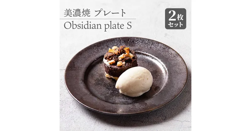 【ふるさと納税】【美濃焼】 プレートS 2枚セット Obsidian plate S pair set 食器 皿 ペア 多治見市/柴田商店 [TAL071]