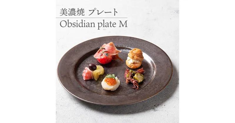 【ふるさと納税】【美濃焼】 プレートM Obsidian plate M 食器 皿 うつわ 多治見市/柴田商店 [TAL072]