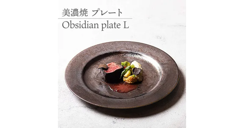 【ふるさと納税】【美濃焼】 プレートL Obsidian plate L 食器 大皿 うつわ 多治見市/柴田商店 [TAL074]