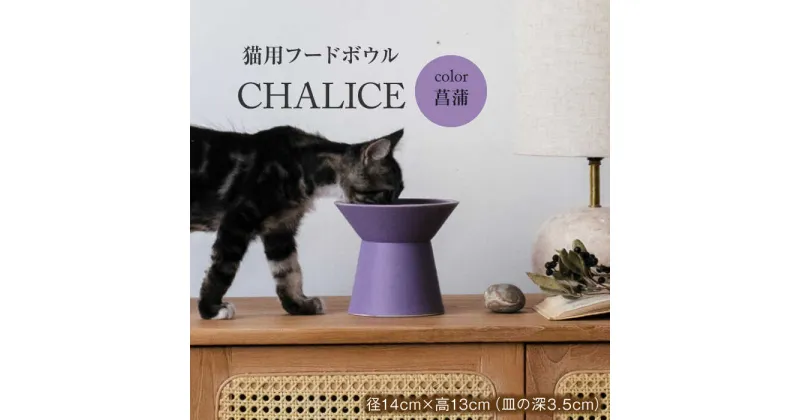 【ふるさと納税】【美濃焼】 ネコ用 フードボウル CHALICE / food bowl （ayame菖蒲） / &CAT フードボウル ペット用 ペット用品 多治見市/アペックスハート [TAB010]