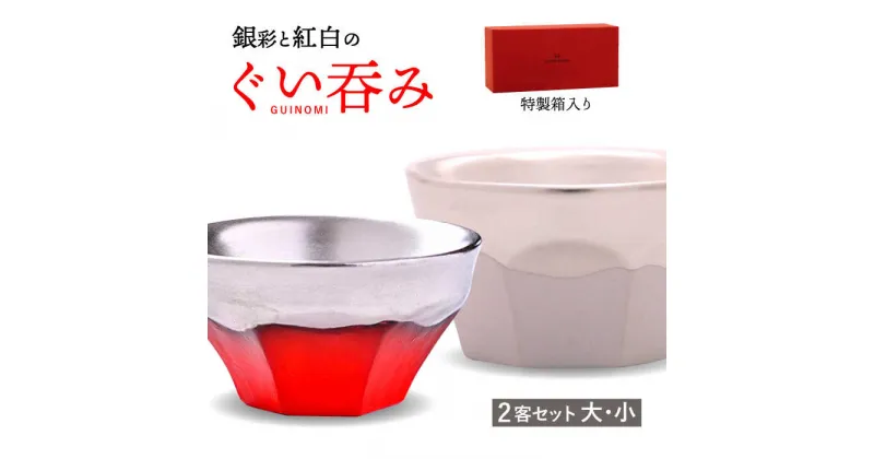 【ふるさと納税】【美濃焼】 ぐい呑み ETERNO ROSSO 2客 セット （ 大 / 小 ） 【工房 藤本】酒器 おちょこ [TBR004]