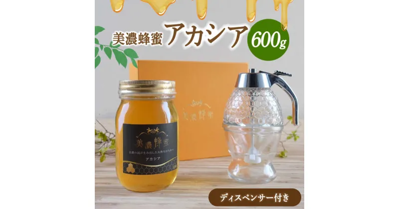 【ふるさと納税】美濃蜂蜜 アカシア 600g ディスペンサー 付き ギフトセット 【マンモスハウス合同会社】 はちみつ 非加熱 国産 [TEW010]