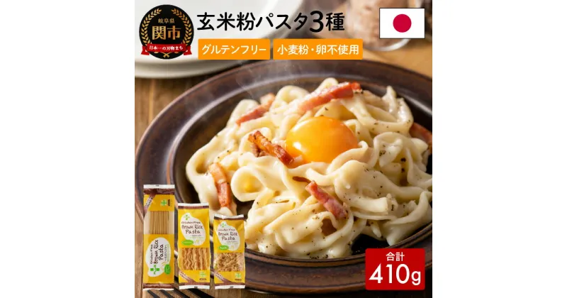 【ふるさと納税】グルテンフリー ブラウンライスパスタ 玄米粉 米粉パスタ 岐阜県産ハツシモ100% 国産 小麦粉不使用 乾麺 糖質制限 米粉麺 スパゲッティ/フジッリ/フェットチーネ 備蓄 防災食 ローリングストック用 PLUSパスタ S8 米粉パスタ G5-08