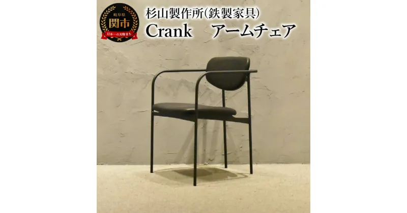 【ふるさと納税】CRANK アームチェア 　鉄フレームの軽やかな椅子 家具 イス いす おしゃれ オシャレ 鉄家具