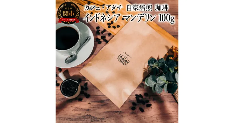 【ふるさと納税】コーヒー豆　インドネシア　マンデリン　100g （約10杯分）　～ カフェ・アダチ 自家焙煎 珈琲 コーヒー 豆 （粉にもできます） ドリンク 飲料 カフェアダチ