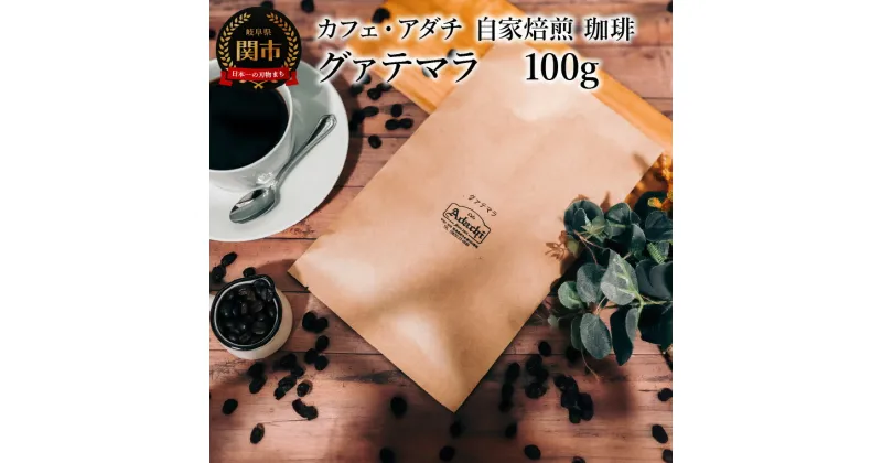 【ふるさと納税】コーヒー豆　グァテマラ　100g （約10杯分）　～ カフェ・アダチ 自家焙煎 珈琲 コーヒー 豆 （粉にもできます） ドリンク 飲料 カフェアダチ