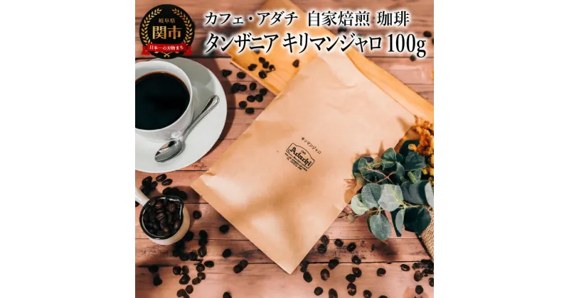 【ふるさと納税】コーヒー豆　タンザニア　キリマンジャロ　100g （約10杯分）　～ カフェ・アダチ 自家焙煎 珈琲 コーヒー 豆 （粉にもできます） ドリンク 飲料 カフェアダチ