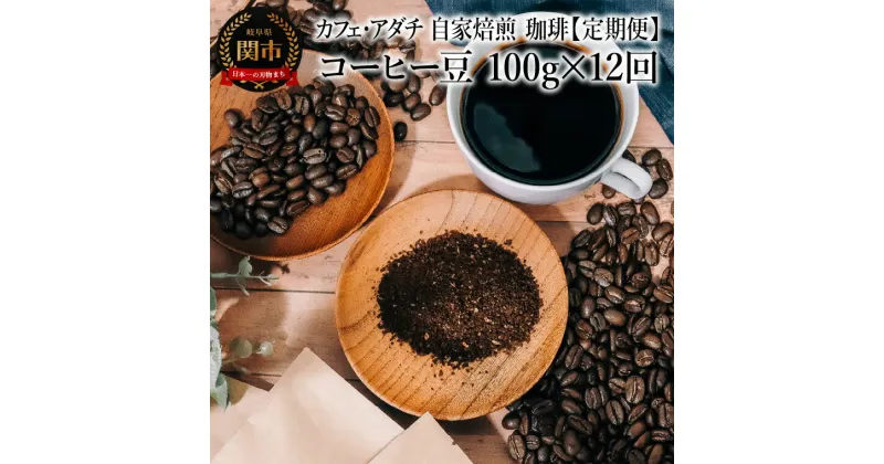 【ふるさと納税】【定期便】 コーヒー豆 飲み比べ ＜100g×12ヶ月＞　コーヒー豆　100g （約10杯分）×12回　毎月異なるコーヒー豆をお届け　～ カフェ・アダチ 自家焙煎 珈琲 コーヒー 豆 （粉にもできます） ドリンク 飲料 カフェアダチ