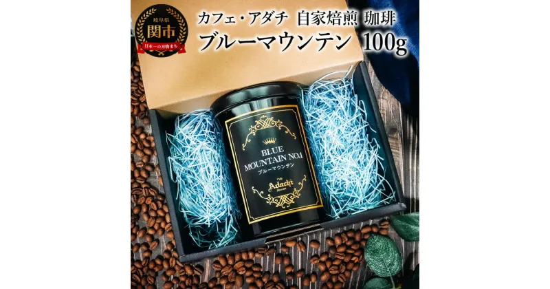 【ふるさと納税】【ギフト対応・のし対応可】 ＜楽天限定＞ コーヒー豆　ブルーマウンテン　100g （約10杯分）　＜ギフト＞ 【12月以降順次発送】　～ カフェ・アダチ 自家焙煎 珈琲 粉にもできます 高級 箱入り 缶入り ギフト 歳暮 熨斗 のし