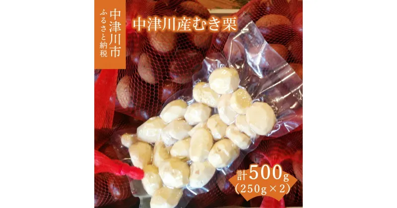 【ふるさと納税】中津川産 むき栗 冷凍 計 500g もち米 1合 付き 国産栗 和栗 くり 栗ご飯 くりおこわ お菓子作り 皮なし 岐阜県 中津川市 お取り寄せ 送料無料 F4N-1452