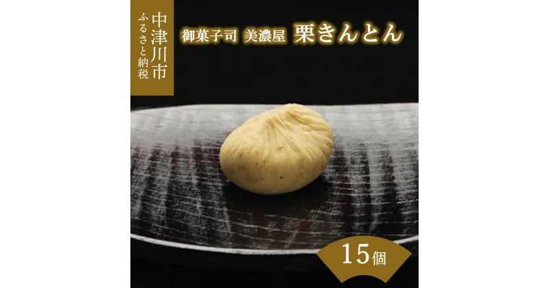 【ふるさと納税】【期間限定】中津川 栗きんとん 15個【御菓子司 美濃屋】【ふるさと納税限定】人気 高級 和 スイーツ 菓子 ギフト 栗 和菓子 栗菓子 お取り寄せ グルメ 送料無料 F4N-1006