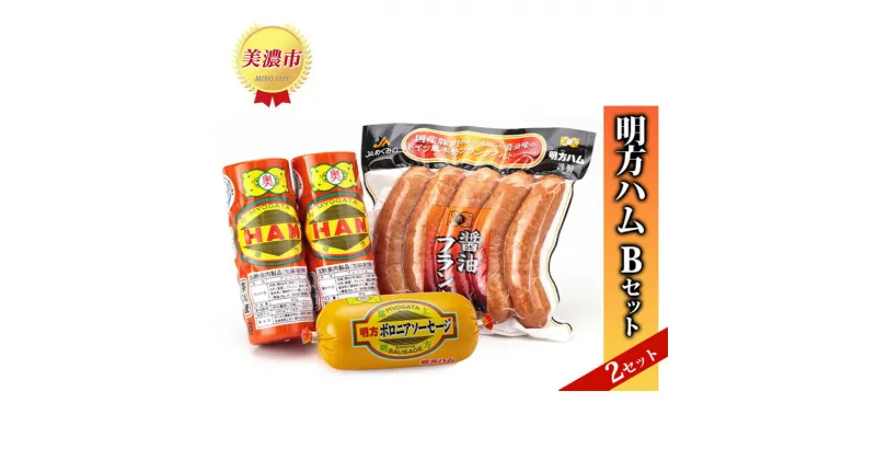 【ふるさと納税】明方ハム　Bセット　 JA ブランド 高級 プレスハム 豚肉 国産 100％ 熟成 ボロニアソーセージ 塩分 控えめ 天然 豚腸 フランクフルト バーベキュー BBQ 加工品 お肉