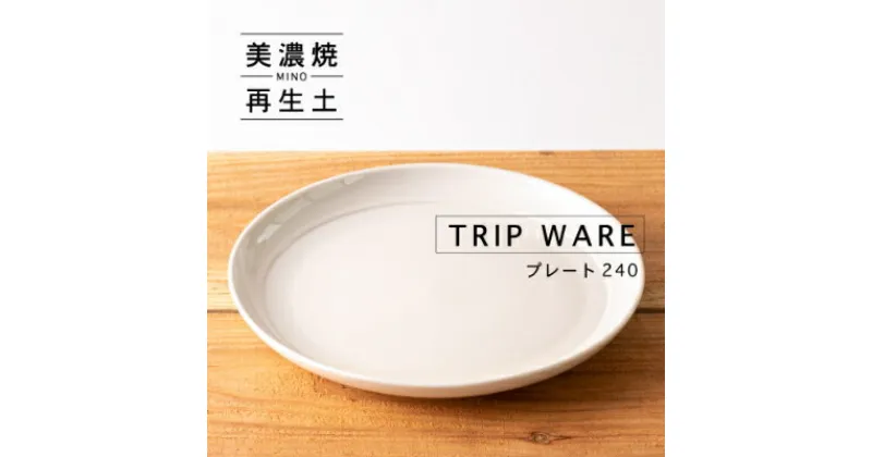 【ふるさと納税】【美濃焼・tripware】グッドデザイン賞受賞 プレート240　1枚　白釉【1262022】