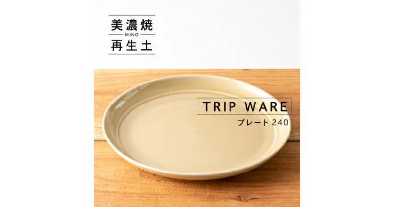 【ふるさと納税】【美濃焼・tripware】グッドデザイン賞受賞 プレート240　1枚　アイボリー【1262023】