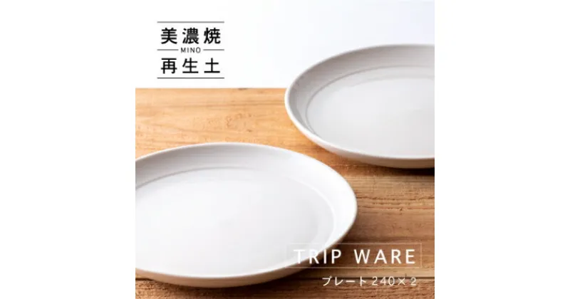 【ふるさと納税】【美濃焼・tripware】グッドデザイン賞受賞 プレート240　2枚　白釉【1262029】