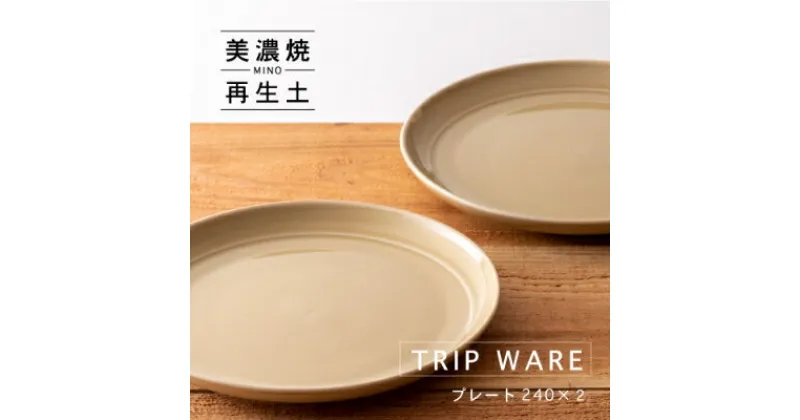 【ふるさと納税】【美濃焼・tripware】グッドデザイン賞受賞 プレート240　2枚　アイボリー【1262032】