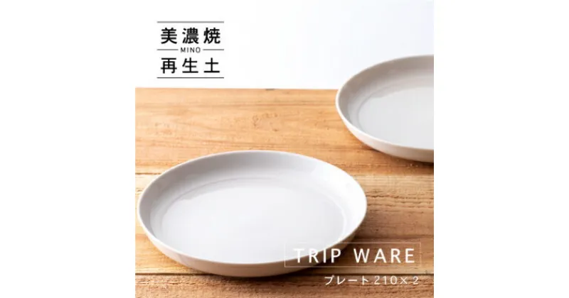 【ふるさと納税】【美濃焼・tripware】グッドデザイン賞受賞 プレート210　2枚　白釉【1262042】