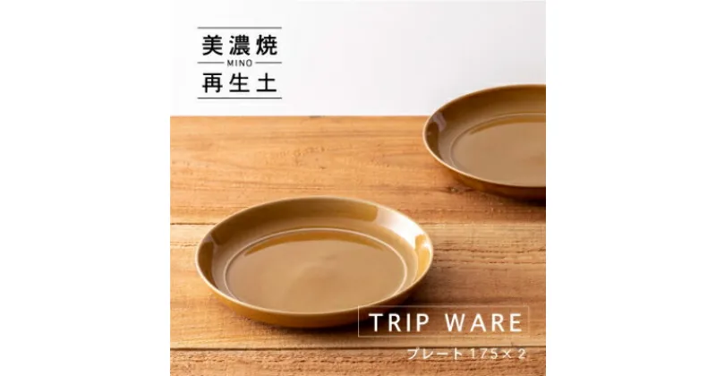 【ふるさと納税】【美濃焼・tripware】グッドデザイン賞受賞 プレート175　2枚　キャラメル【1262049】