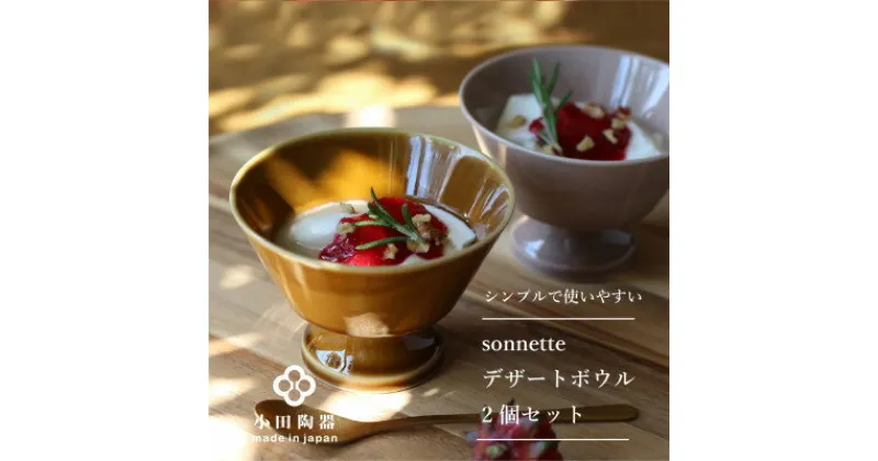 【ふるさと納税】小田陶器のSonnette-ソネット-デザートボウル2個セット　シンプルでスタッキングできる器【1462938】