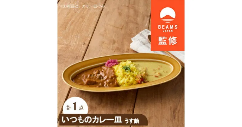 【ふるさと納税】【BEAMS JAPAN監修】 miyama.のカレーのうつわ　いつものカレー皿　 うす飴【1456264】