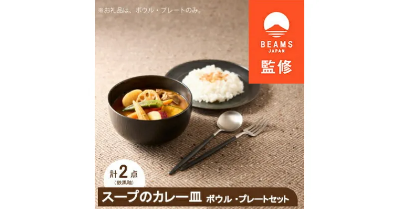 【ふるさと納税】【BEAMS JAPAN監修】 miyama.のカレーのうつわ　スープのカレー皿　鉄黒釉【1456274】