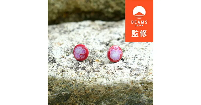 【ふるさと納税】【BEAMS JAPAN監修】TILE ART Terra Collection ピンクピアス【1455711】