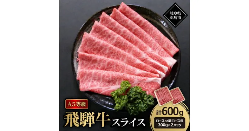 【ふるさと納税】A5等級飛騨牛:スライス600g　ロース又は肩ロース肉【配送不可地域：離島】【1539436】