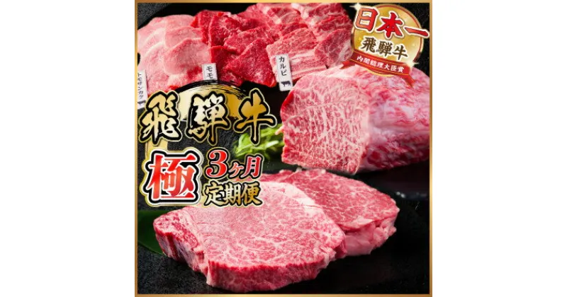 【ふるさと納税】【毎月定期便】飛騨牛 極定期便 計1.7kg【冷蔵便】全3回【配送不可地域：離島】【4055508】