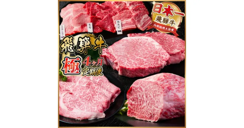 【ふるさと納税】【毎月定期便】飛騨牛 極定期便 計2.2kg【冷蔵便】全4回【配送不可地域：離島】【4055509】