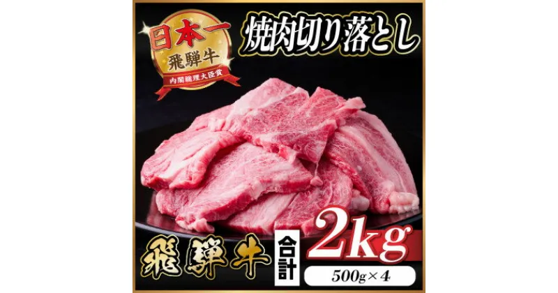 【ふるさと納税】飛騨牛 焼肉 切り落とし 約2kg(約500g×4)訳あり【冷蔵便】【配送不可地域：離島】【1543367】