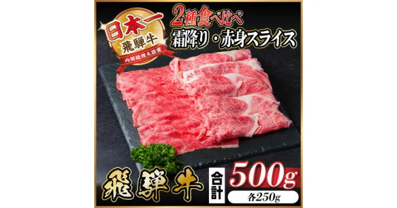 【ふるさと納税】飛騨牛 霜降り・赤身スライス食べ比べ 500g(すき焼き・しゃぶしゃぶ)【配送不可地域：離島】【1543810】