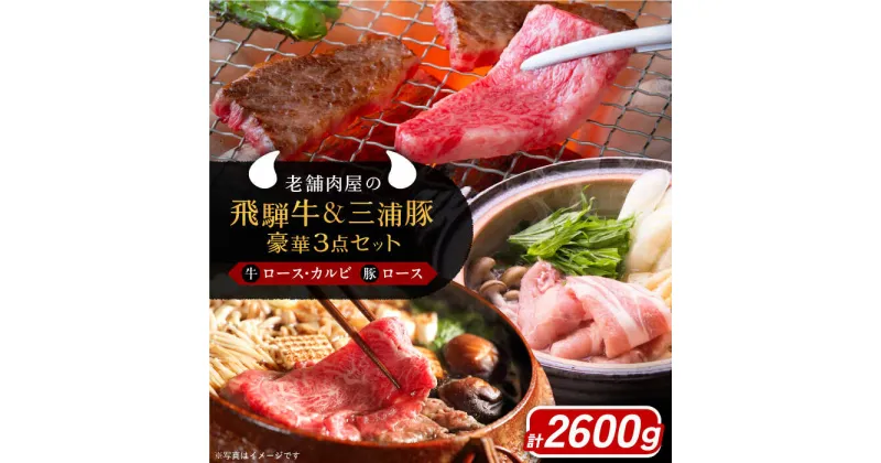 【ふるさと納税】【年内発送】飛騨牛ロース1kg カルビ700g 三浦豚ロース900g 豪華3点セット しゃぶしゃぶ・焼肉 和牛 国産 霜降り 恵那市 / 岩島屋[AUAJ014]