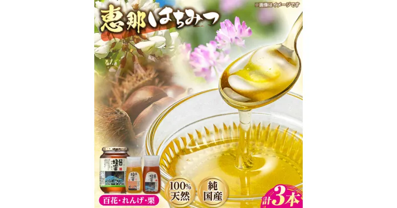 【ふるさと納税】恵那蜂蜜 3本セット (蓮華蜂蜜300g×1本、百花蜂蜜1000g×1本、栗蜂蜜300g×1本) 国産 はちみつ 岐阜 恵那市 / はち工房こうけつ[AUDF036]