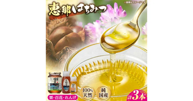 【ふるさと納税】恵那蜂蜜 3本セット (蓮華蜂蜜300g×1本、百花蜂蜜1000g×1本、栗蜂蜜500g×1本) 国産 はちみつ 岐阜 恵那市 / はち工房こうけつ[AUDF038]